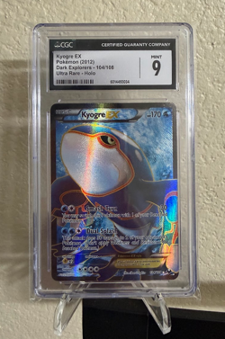 Pokemon Kyogre EX Dark Explorers Full Art #104 CGC 9 MINT - Image 3