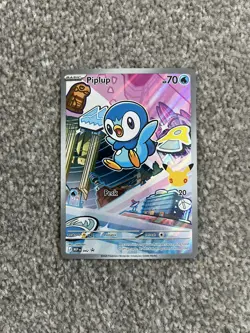 Pokemon TCG Piplup 042 30th Anniversary Promo Holo Illustration Rare - Image 1