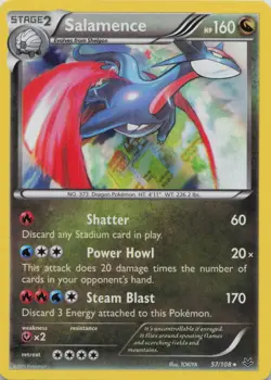 Salamence 57/108 Holo Rare Roaring Skies Pokemon Holo Near Mint - Image 1
