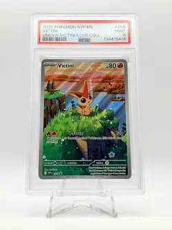 2025 POKEMON UNOVA VICTINI ILLUSTRATION COLLECTION IR RARE PROMO 208 PSA 9 - Image 1