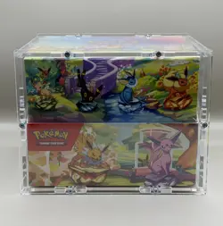 Pokemon TCG - Prismatic Evolutions Mini Tin Display W/Acrylic Case - Sealed - Image 1