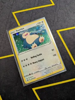 Snorlax Pokemon TCG Sword & Shield Black Star Promo SWSH032 SWIRL - Image 2