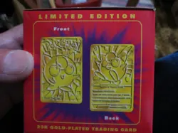 Burger King 1999 Pokemon jigglypuff 23k Gold Plated Trading Card Pokeball Sealed - Image 3