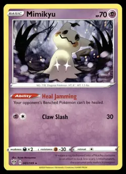Mimikyu 081/189 Rare Darkness Ablaze Pokemon Near Mint - Image 1