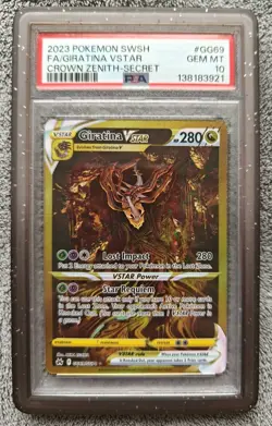 2023 Pokemon SWSH Crown Zenith Secret #GG69 FA Giratina VSTAR PSA 10 GEM MINT - Image 1