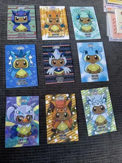 Pokemon Lets Go Eevee Poncho Cracked Ice Set Of 9 Fan Art - Image 1