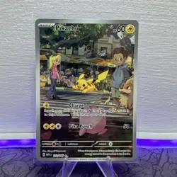 Pokemon TCG Pikachu 173/165 Illustration Rare Scarlet & Violet 151 NM/M - Image 1