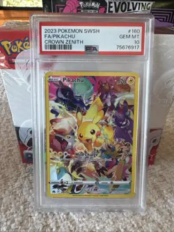 2023 POKEMON SWORD AND SHIELD CROWN ZENITH #160 FA/PIKACHU PSA 10 - Image 2