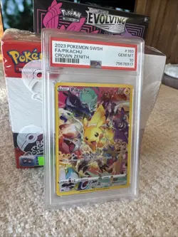2023 POKEMON SWORD AND SHIELD CROWN ZENITH #160 FA/PIKACHU PSA 10 - Image 5