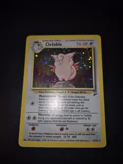 POKEMON - CLEFABLE HOLO 5/130 BASE SET 2 - Vintage - Image 1