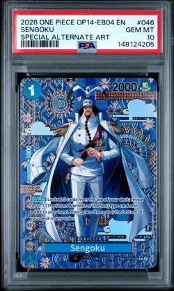 Psa 10 2026 One Piece OP14-Eb04 English Sengoku Special Alt Art The Azure Seas - Image 1