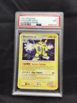 Pokemon Cards: Diamond and Pearl Rare Holo: Electivire 3/130 PSA 9 - Image 1