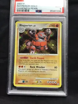 Pokemon Cards: Diamond and Pearl Rare Holo: Rhyperior 12/130 PSA 9 - Image 2