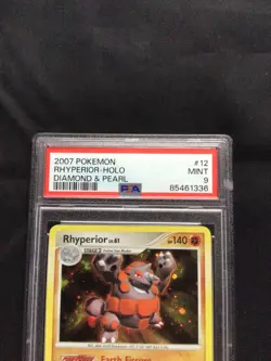Pokemon Cards: Diamond and Pearl Rare Holo: Rhyperior 12/130 PSA 9 - Image 3