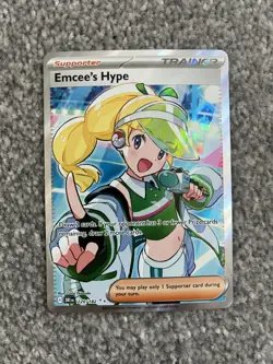 Emcee’s Hype 220/182 - Full Art Holo - Destined Rivals Pokemon Card MINT - Image 1