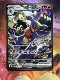 Pokemon TCG Cynthia's Garchomp EX Destined Rivals Card 232/182 - Image 1