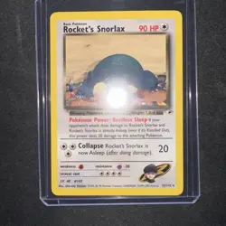 Pokemon Rocket's Snorlax Rare Gym Heroes 33/132 Regular English Card - Image 1