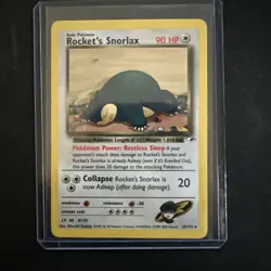 Pokemon Rocket's Snorlax Rare Gym Heroes 33/132 Regular English Card - Image 2