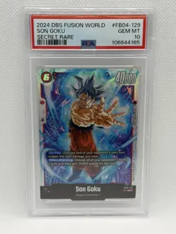Dragon Ball Super Son Goku 2024 Secret Rare Card #FB04-129 PSA 10 - Image 1