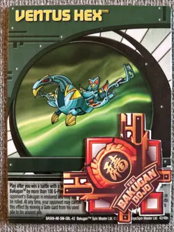 Bakugan New Vestroia Ventus Hex Green Ability Card Ventus Atmos 42/48n - Image 2
