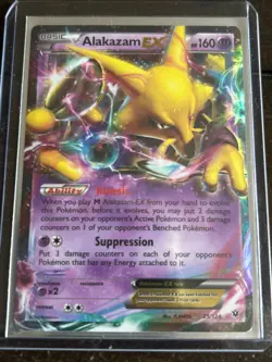 Alakazam EX Fates Collide 25/124 Full Art Holo Rare 2016 - Pokemon Card - Image 1