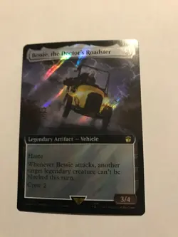 Bessie, the Doctor's Roadster (SURGE EXTENDED FOIL) Doctor Who MAGIC/MTG; NM car - Image 1