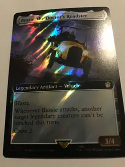 Bessie, the Doctor's Roadster (SURGE EXTENDED FOIL) Doctor Who MAGIC/MTG; NM car - Image 2