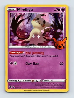 Mimikyu - 081/189 Holo Rare Trick or Trade Pokemon Cards 2023 - Image 1