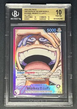 One Piece Card Monkey.D.Luffy (OP09-061) BGS 10 Emperors in the New World - Image 1