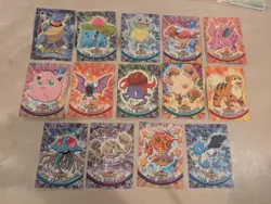 Topps Pokemon Lot 14 Cards Some Blue Logos - Good Condition - Image 1
