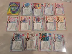 Topps Pokemon Lot 14 Cards Some Blue Logos - Good Condition - Image 2