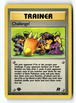 Pokemon Card Challenge! 1st Edition LP Team Rocket 74/82 - Image 1