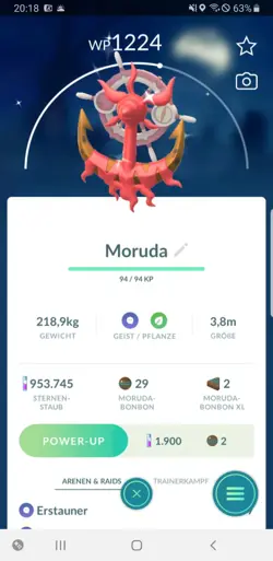 Pokemon Go Shiny Moruda - Schillernd - Pokemon Go Shiny Dhelmise - Image 1