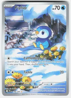 Piplup 098/094 Illustration Rare Phantasmal Flames Pokemon Holo Near Mint - Image 2