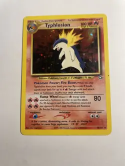 Typhlosion Holo Rare Neo Genesis 18/111 Vintage Pokemon TCG Card LP- - Image 2