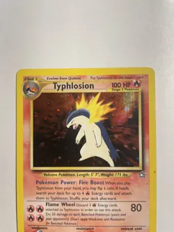 Typhlosion Holo Rare Neo Genesis 18/111 Vintage Pokemon TCG Card LP- - Image 3