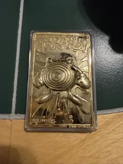 Pokemon 1999 BK Limited Edition 23k Gold Plated Poliwhirl Card With Pokeball - Image 4