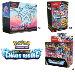 PRESALE POKEMON CHAOS RISING: POKEMON CENTRE BUNDLE (1xBDB/2xBB/2x PC ETB) NEW! - Image 1