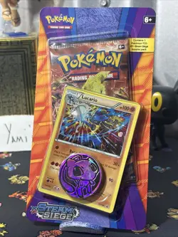 2016 Pokemon LUCARIO XY STEAM SIEGE BLISTER *SEALED* Cosmo blk Star Promo Wow!! - Image 2