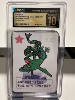 CGC PRISTINE 10 Rayquaza Taruka Card Game Pokemon Playing Cards Japan 2025 - Image 1