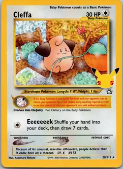 Cleffa 20/111 Classic Collection Celebrations: Classic Collection Pokemon NM - Image 1