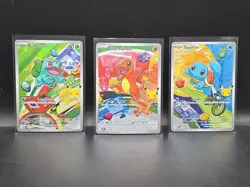 Pokemon First Partner Illustration Collection Series 1 Kanto Gen 1 Starters Set - Image 1