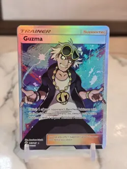 Pokemon TCG Guzma (Full Art) 143/147 Sm-Burning Shadows Holo Lightly Played - Image 1