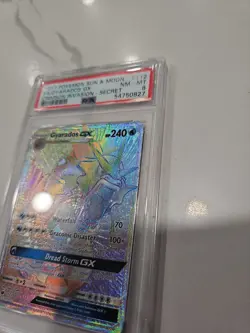 2017 Pokemon Crimson Invasion Gyarados GX Rainbow Secret #112 PSA 8 NM-MT - Image 3