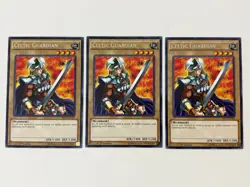 Yugioh - Celtic Guardian x 3 - 1st Edition Rare LP - Plus Free Holo Card - A - Image 1