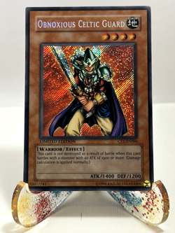 YuGiOh! Obnoxious Celtic Guardian CT1-EN006 Limited Edition Secret Rare LP - Image 1