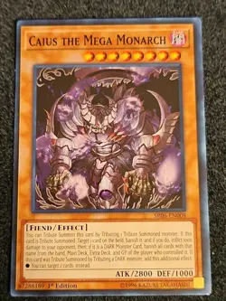 1X NM Caius the Mega Monarch - SR06-EN008 - Common 1st Edition yugioh - Image 1
