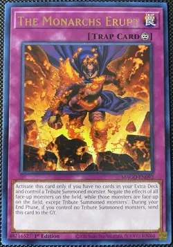 The Monarchs Erupt MAGO-EN092 Maximum Gold 1st Edition - Yugioh Card - Image 1