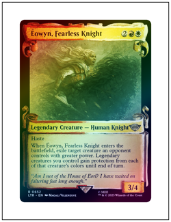 1x Eowyn, Fearless Knight, Showcase Scroll Foil, LOTR, Magic MTG NM - Image 1
