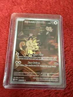 Pokemon TCG Team Rockets Meowth Card 203/182 Destined Rivals - Image 1